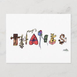 Postal Cartão de Muitos Agradecimentos