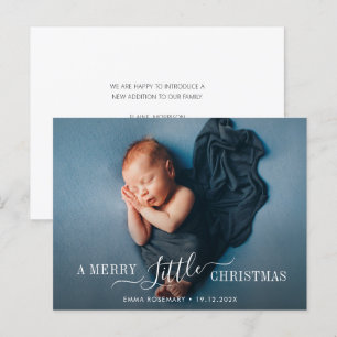 Postal cartão de nascimento moderno de natal