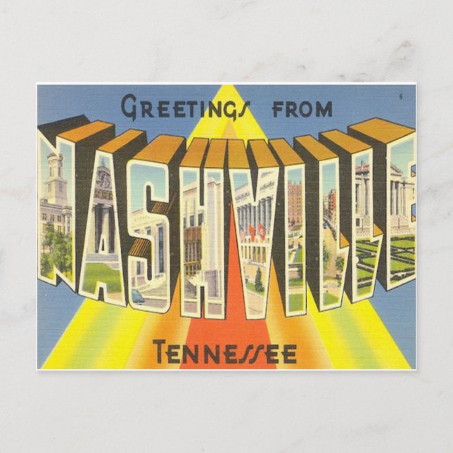 Postal Cartão de Nashville (Frente)