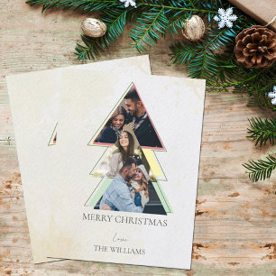 Postal Cartão de Natal Árvore de Fotos Múltiplas