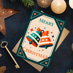 Postal Cartão de Natal - Balas de Natal e Estrelas