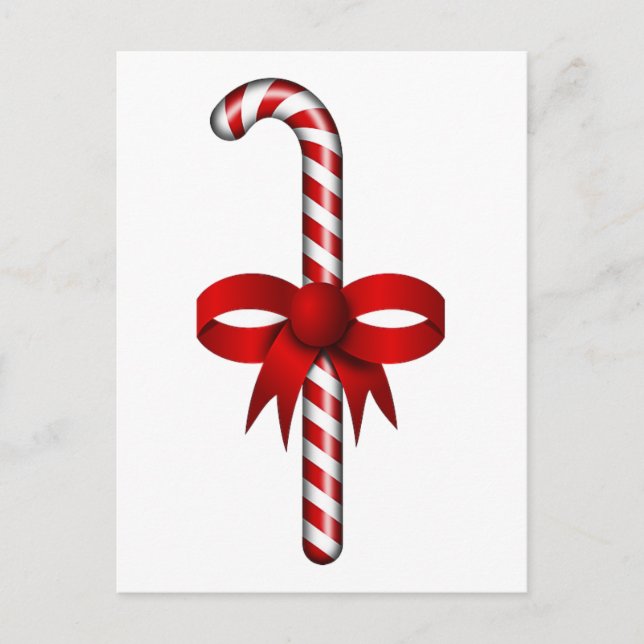 Postal Cartão de Natal com Cana de Açúcar (Frente)