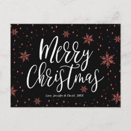 Postal Cartão de Natal com Tipografia Moderna Feliz Natal