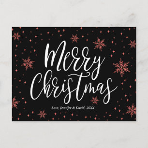 Postal Cartão de Natal com Tipografia Moderna Feliz Natal