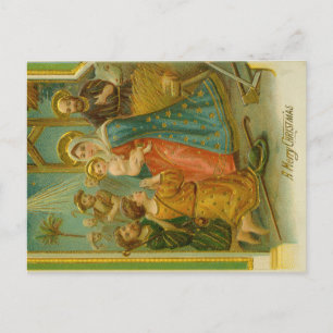 Postal Cartão de Natal da Era Vitoriana Natividade