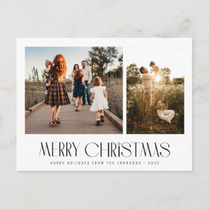 Postal Cartão de natal da família Elegante Trendy
