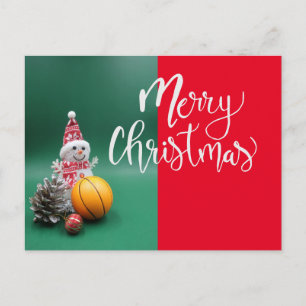 Postal Cartão de Natal de Basquete