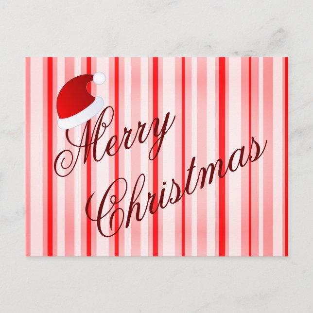Postal cartão de Natal de hortelã-pimenta (Frente)