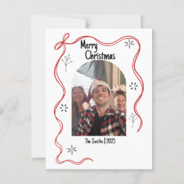 Postal Cartão de Natal de Portão Whimsical com Foto