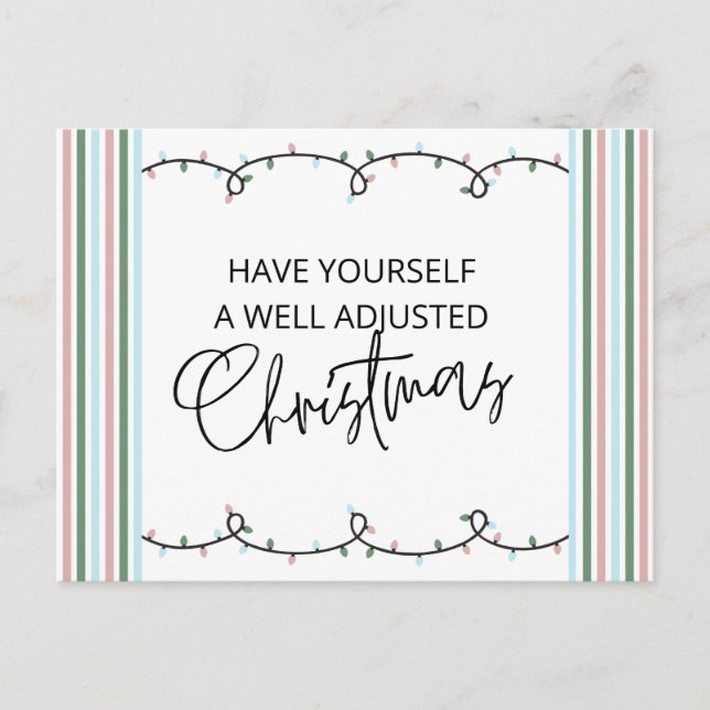 Postal Cartão de Natal de Quiropraxia, Quiropraxia, Quiro (Frente)