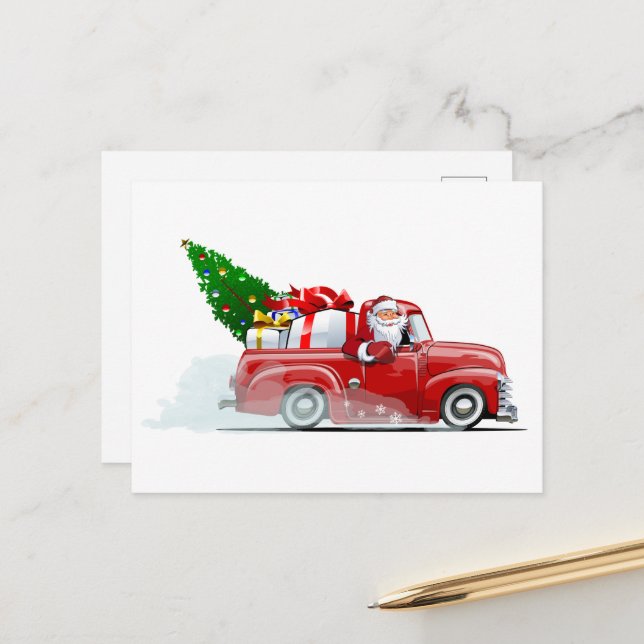 Postal Cartão de Natal de Saudação (Frente/Verso In Situ)