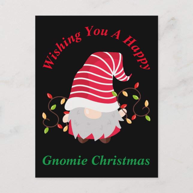 Postal Cartão de Natal do Gnomie (Frente)