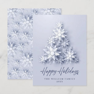 Postal Cartão de Natal Elegante Snowflakes