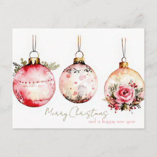 Postal Cartão de Natal festivo e elegante