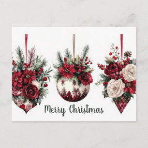 Postal Cartão de Natal Festivo e Elegante