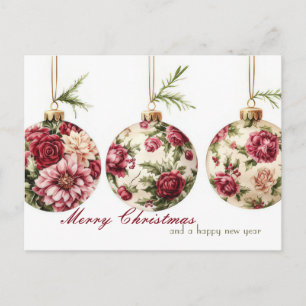 Postal Cartão de Natal festivo e elegante