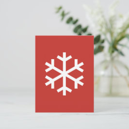 Postal Cartão de Natal Floco de Neve