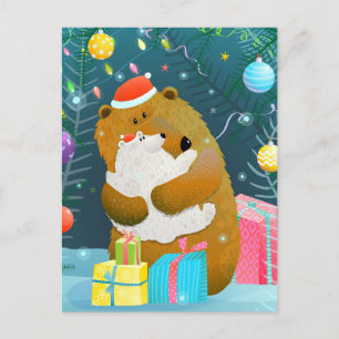 Postal Cartão de Natal Fofo