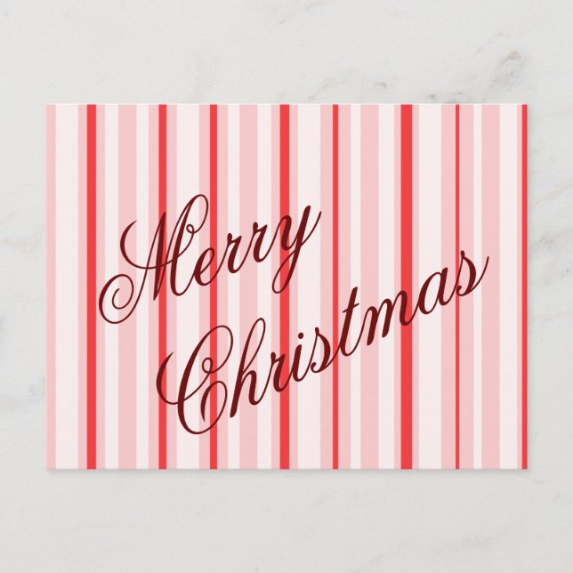 Postal Cartão de Natal Merry Peppermint (Frente)
