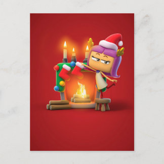 Postal Cartão de Natal Personalizado para Virgem