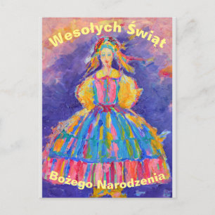 Postal Cartão de Natal polonês