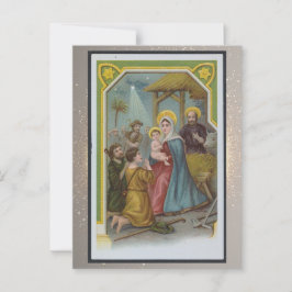 Postal Cartão de Natal Religioso Vintage