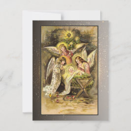 Postal Cartão de Natal Religioso Vintage