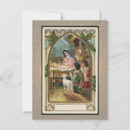 Postal Cartão de Natal Religioso Vintage