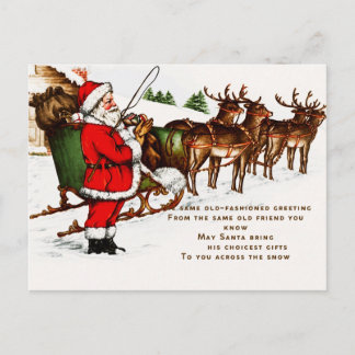 Postal Cartão de Natal Vintage do Papai Noel
