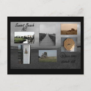 Postal Cartão de North Carolina da praia do por do sol