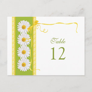 Postal Cartão de Número da Mesa de Casamento de Margarida