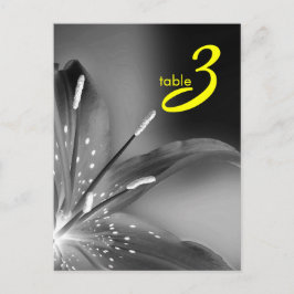 Postal cartão de número de tabela