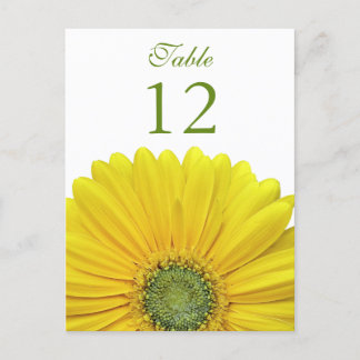 Postal Cartão de Número de Tabela de Margarida Gerbera Am
