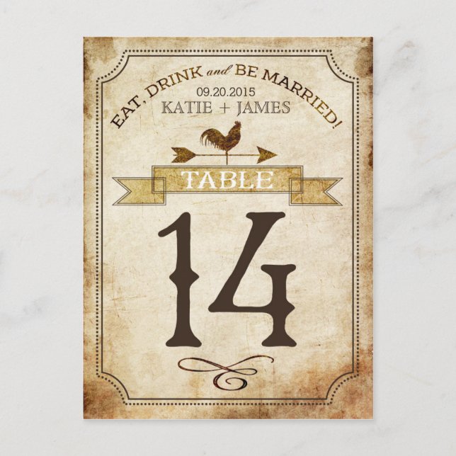 Postal Cartão de Número de Tabela de País Russo do Galo V (Frente)