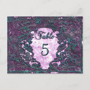 Postal Cartão de Número de Tabela Victoriana Madelina Liz