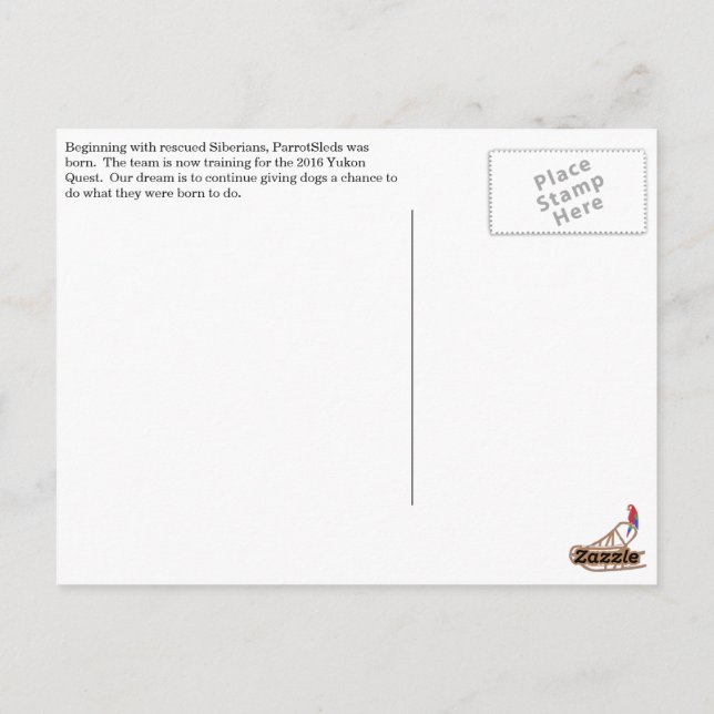 Postal cartão de On_The_Trail.jpg (Verso)