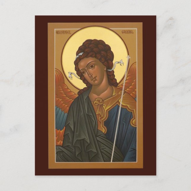 Postal Cartão de Oração Archangel Gabriel (Frente)