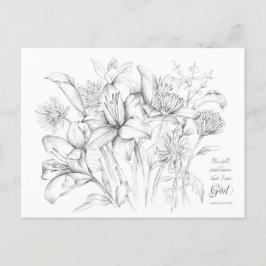 Postal Cartão de Oração das Escrituras do Salmo 46:10 Fiq