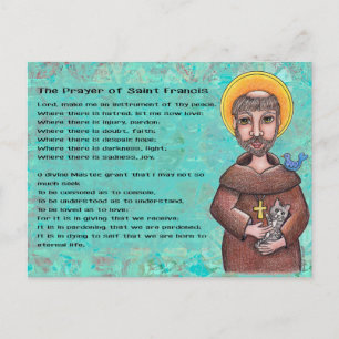 Postal Cartão de oração de São Francisco