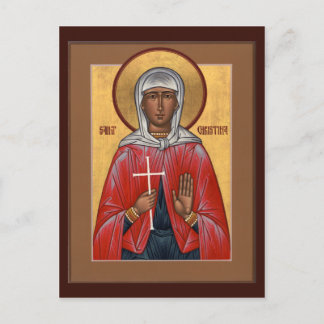 Postal Cartão de Oração de Sta. Cristina