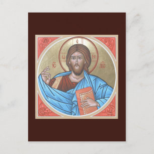 Postal Cartão de Oração Pantocrator cristo