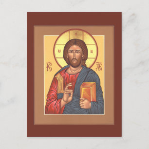 Postal Cartão de Oração Pantocrator cristo