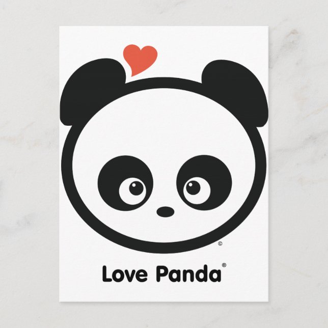 Postal Cartão de Panda® do amor (Frente)