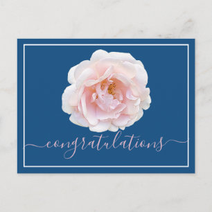 Postal Cartão de Parabéns Chic Rosa Pink Moderno Botânico