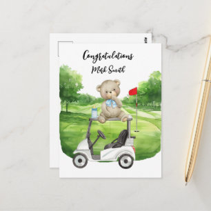 Postal Cartão de Parabéns de Golfe para Bebê Golfista É M