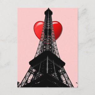 Postal Cartão de Paris do amor