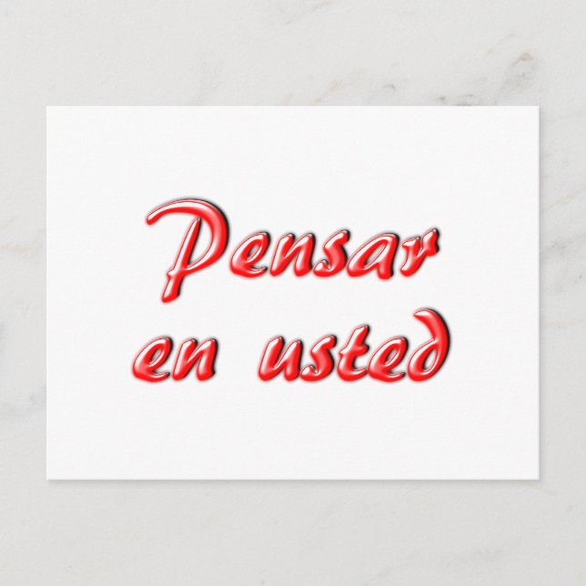 Postal cartão de Pensando em Você (Frente)