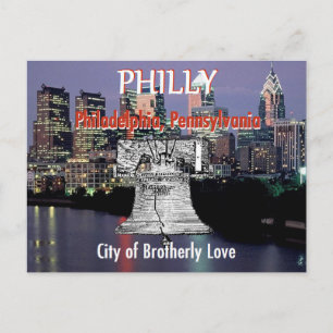 Postal Cartão de Philadelphfia Pensilvânia