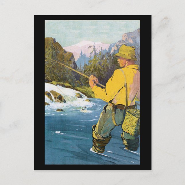 Postal cartão de ponto de pesca voador (Frente)