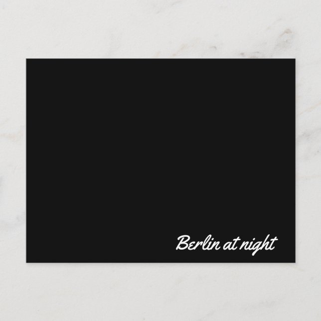 Postal Cartão de posto Berlim à noite (Frente)